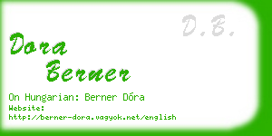 dora berner business card